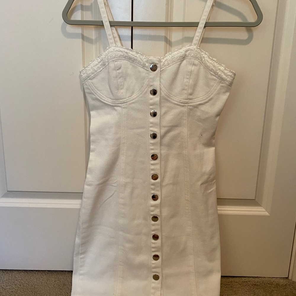 Forever 21 button-up white dress